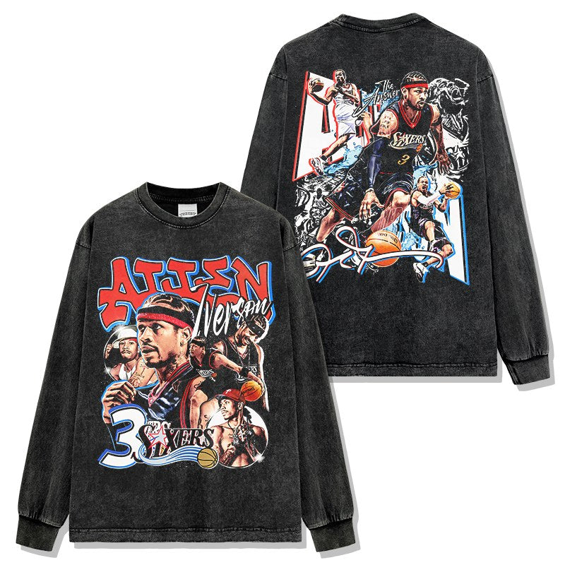 ALLEN IVERSON LONG SLEEVE – שחור שטוף