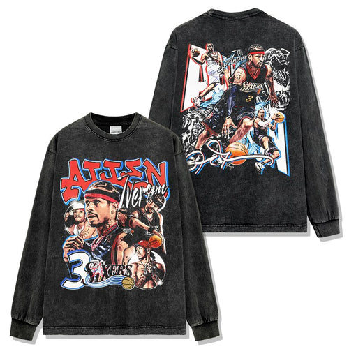 ALLEN IVERSON LONG SLEEVE – שחור שטוף