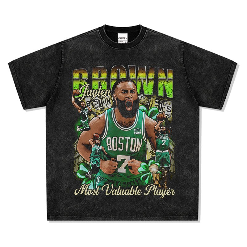 JAYLEN BROWN VINTAGE TEE · LEGEND