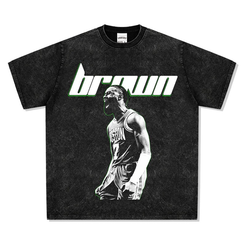 JAYLEN BROWN VINTAGE TEE · ICON