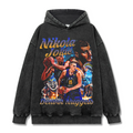 NIKOLA JOKIC VINTAGE HOODIE – שחור שטוף