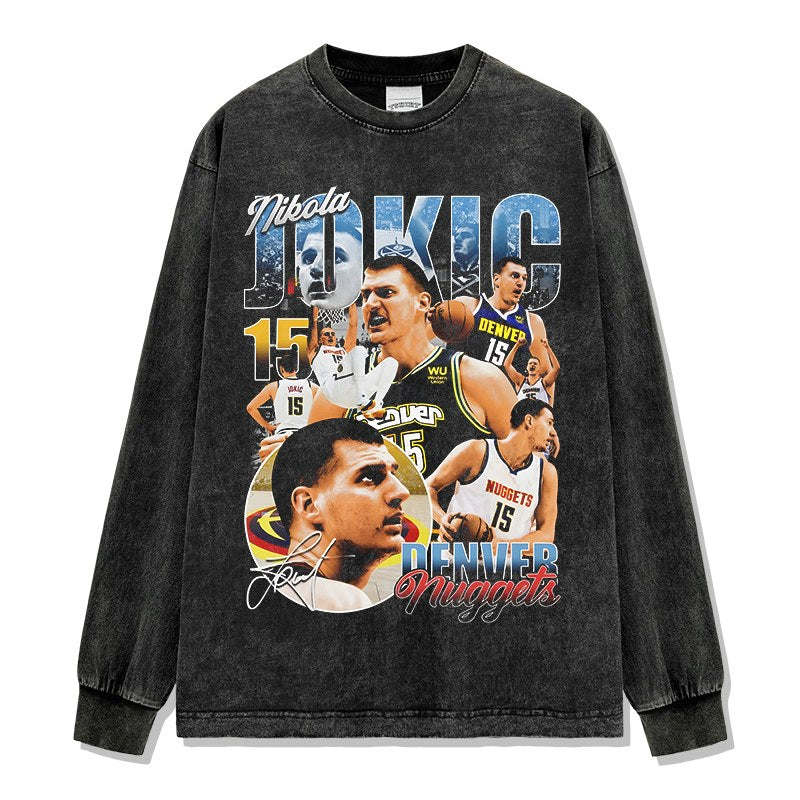 NIKOLA JOKIC LONG SLEEVE – שחור שטוף