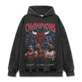 MICHAEL JORDAN VINTAGE HOODIE – שחור שטוף
