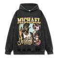 MICHAEL JORDAN VINTAGE HOODIE – שחור שטוף