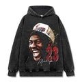 MICHAEL JORDAN VINTAGE HOODIE – שחור שטוף