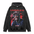 MICHAEL JORDAN VINTAGE HOODIE – שחור שטוף
