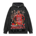 MICHAEL JORDAN VINTAGE HOODIE – שחור שטוף
