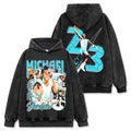 MICHAEL JORDAN VINTAGE HOODIE – שחור שטוף