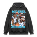 MICHAEL JORDAN VINTAGE HOODIE – שחור שטוף