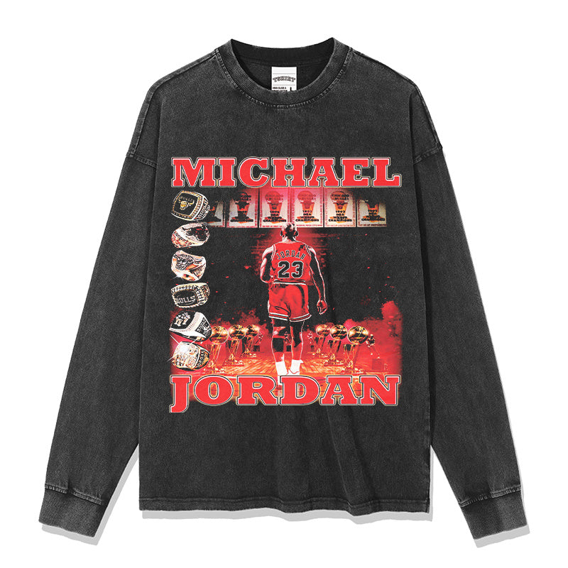 MICHAEL JORDAN LONG SLEEVE – שחור שטוף