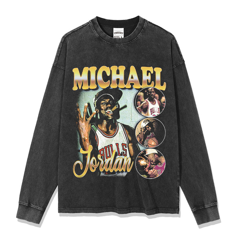 MICHAEL JORDAN LONG SLEEVE – שחור שטוף