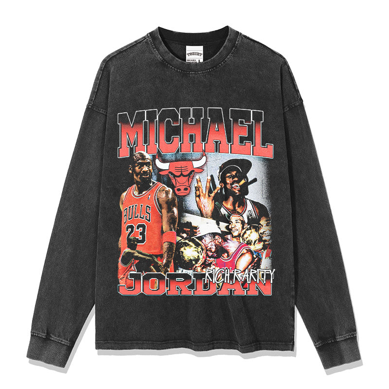 MICHAEL JORDAN LONG SLEEVE – שחור שטוף