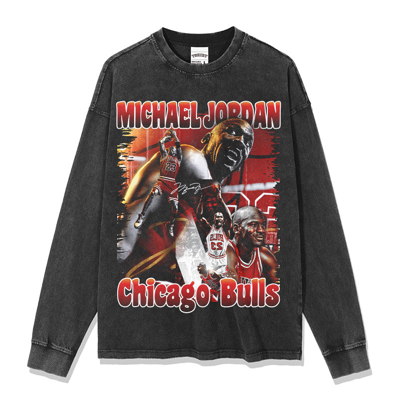 MICHAEL JORDAN LONG SLEEVE – שחור שטוף