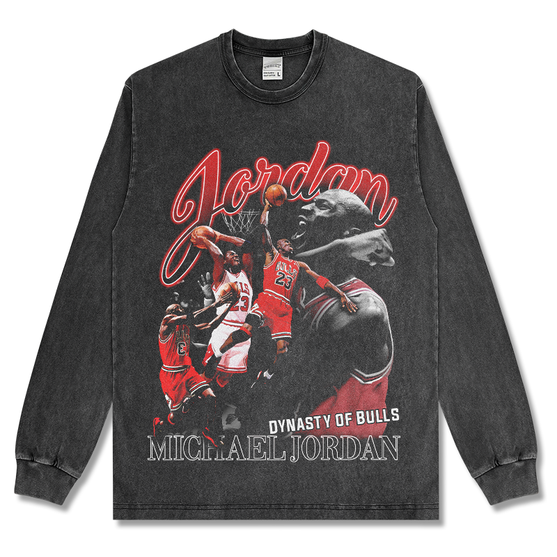 MICHAEL JORDAN LONG SLEEVE – שחור שטוף