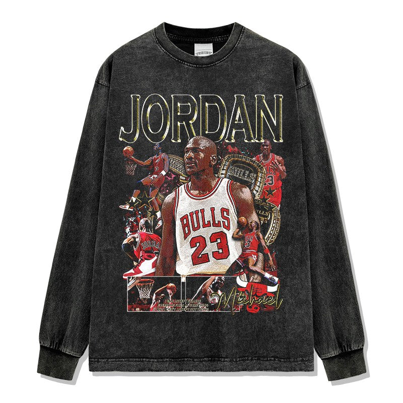 MICHAEL JORDAN LONG SLEEVE – שחור שטוף