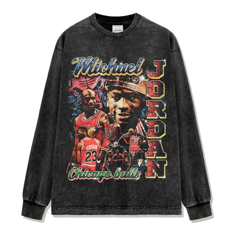 MICHAEL JORDAN LONG SLEEVE – שחור שטוף