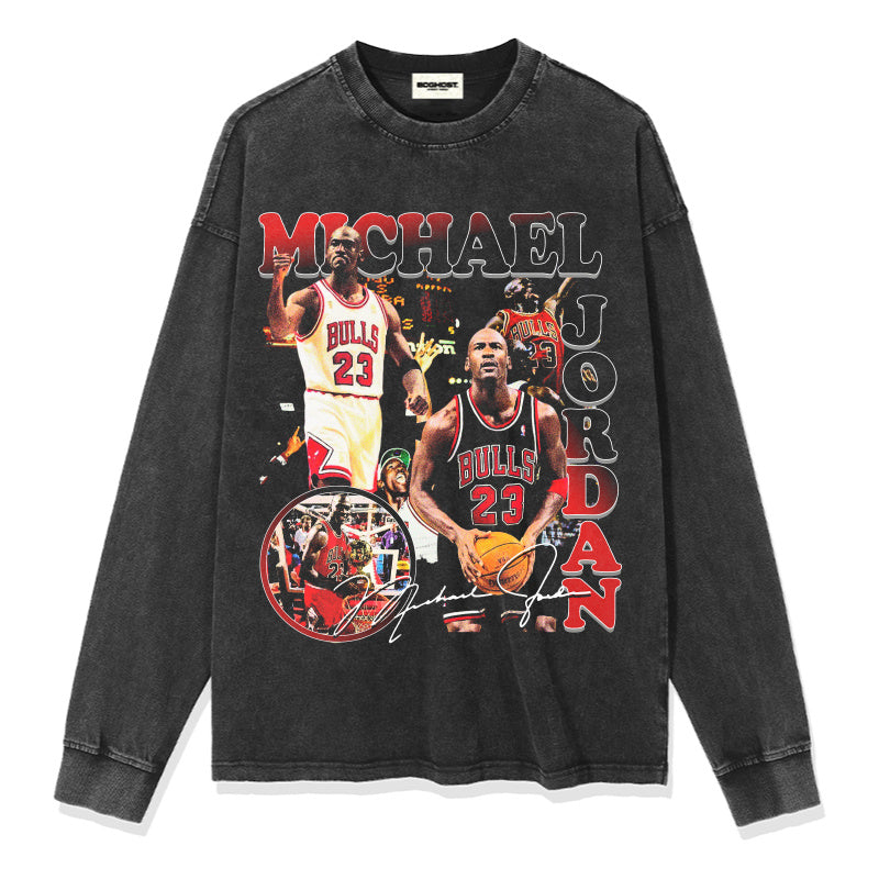 MICHAEL JORDAN LONG SLEEVE – שחור שטוף