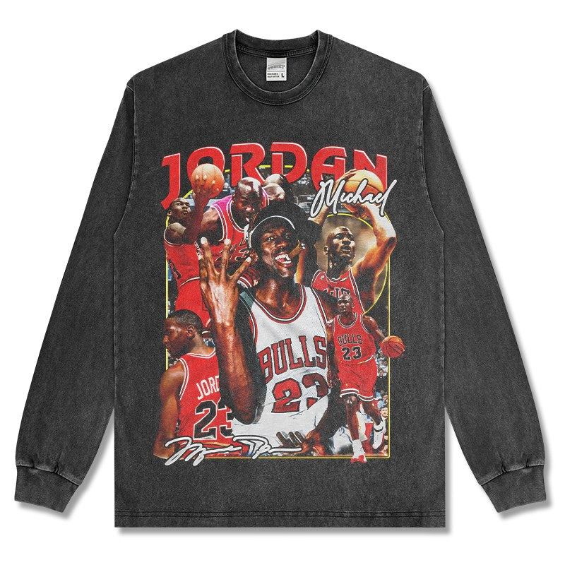 MICHAEL JORDAN LONG SLEEVE – שחור שטוף