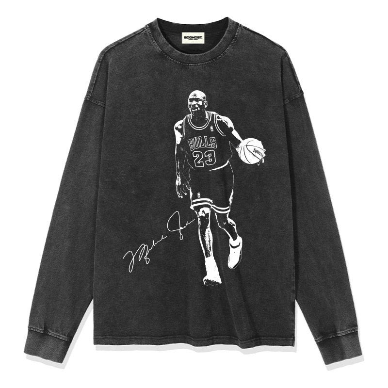MICHAEL JORDAN LONG SLEEVE – שחור שטוף