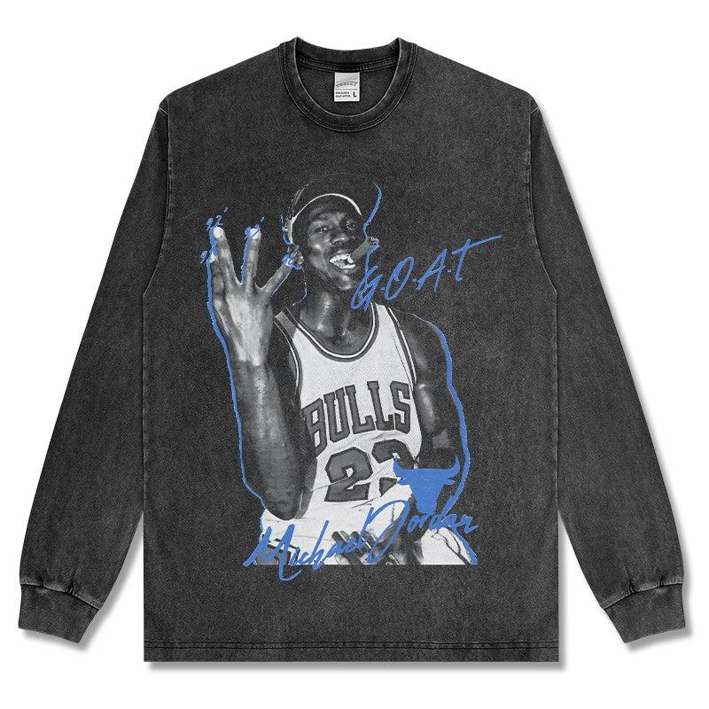 MICHAEL JORDAN LONG SLEEVE – שחור שטוף