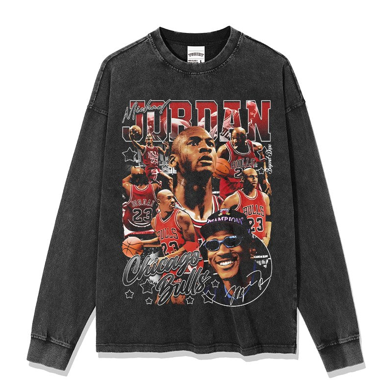 MICHAEL JORDAN LONG SLEEVE – שחור שטוף