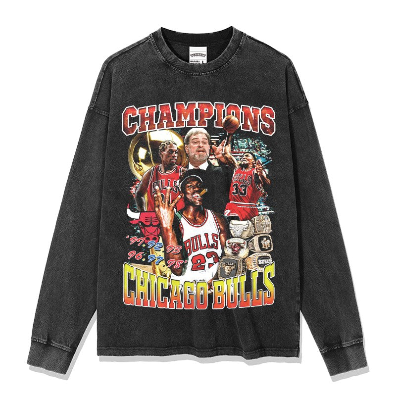 MICHAEL JORDAN LONG SLEEVE – שחור שטוף