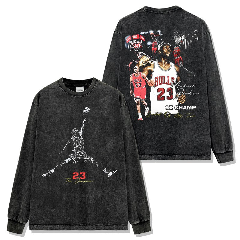 MICHAEL JORDAN LONG SLEEVE – שחור שטוף
