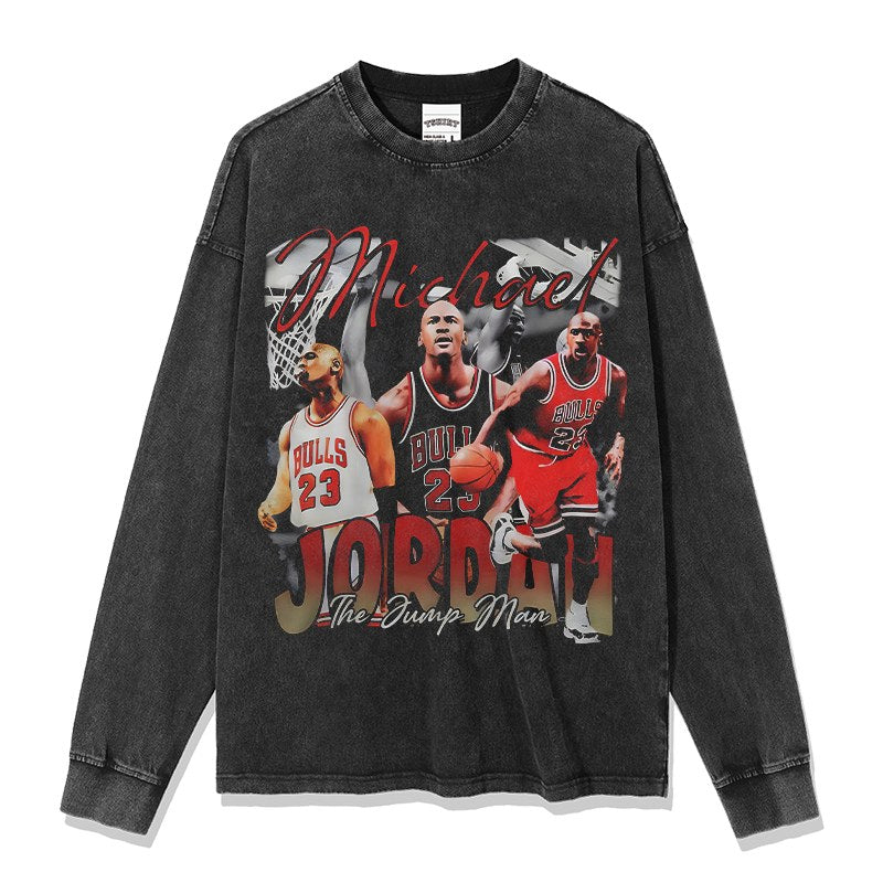 MICHAEL JORDAN LONG SLEEVE – שחור שטוף