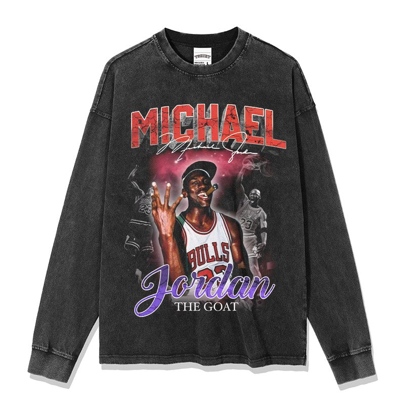 MICHAEL JORDAN LONG SLEEVE – שחור שטוף