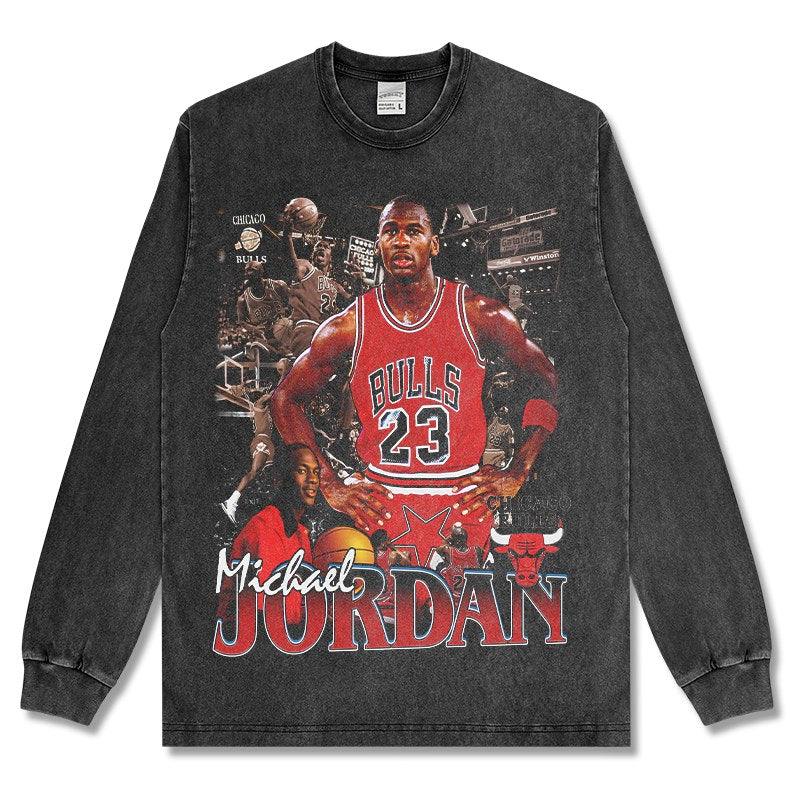 MICHAEL JORDAN LONG SLEEVE – שחור שטוף
