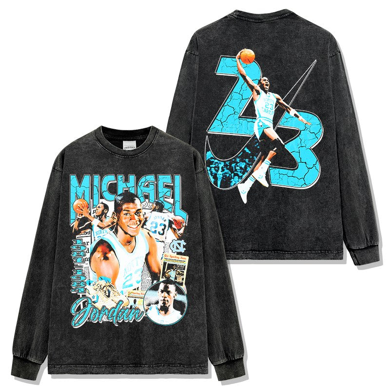 MICHAEL JORDAN LONG SLEEVE – שחור שטוף