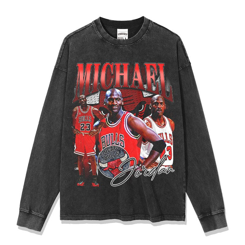 MICHAEL JORDAN LONG SLEEVE – שחור שטוף