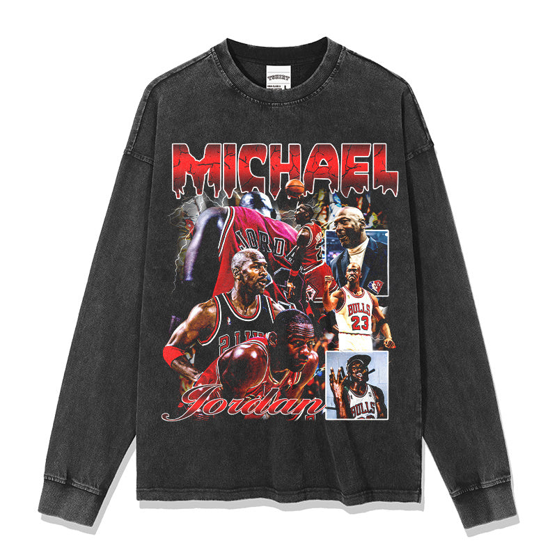 MICHAEL JORDAN LONG SLEEVE – שחור שטוף