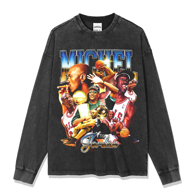 MICHAEL JORDAN LONG SLEEVE – שחור שטוף