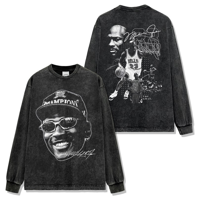 MICHAEL JORDAN LONG SLEEVE – שחור שטוף