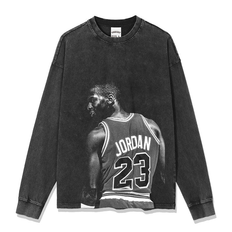 MICHAEL JORDAN LONG SLEEVE – שחור שטוף