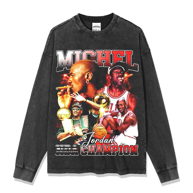 MICHAEL JORDAN LONG SLEEVE – שחור שטוף