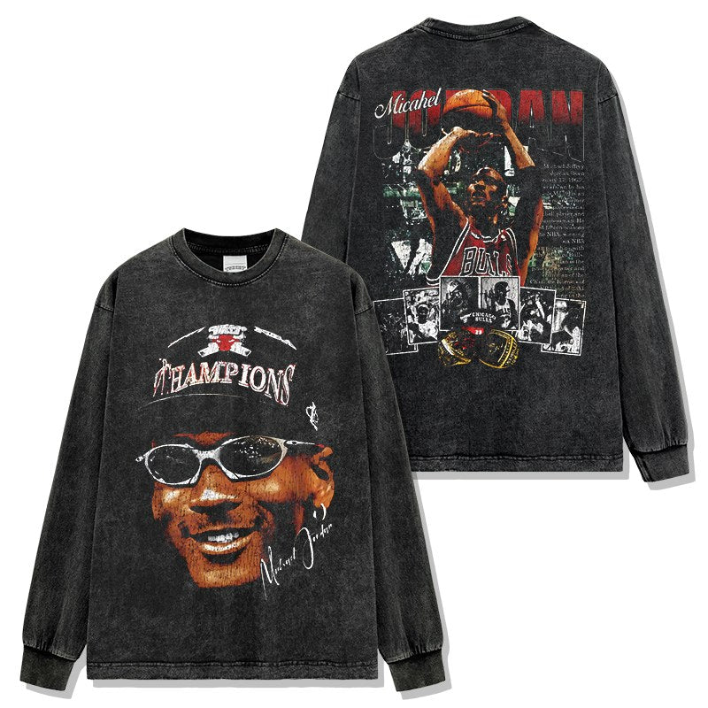 MICHAEL JORDAN LONG SLEEVE – שחור שטוף