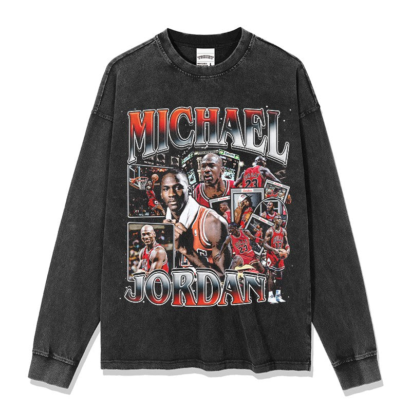MICHAEL JORDAN LONG SLEEVE – שחור שטוף
