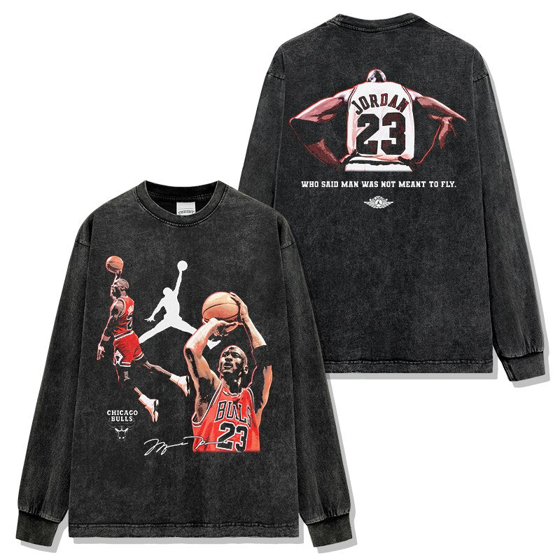 MICHAEL JORDAN LONG SLEEVE – שחור שטוף