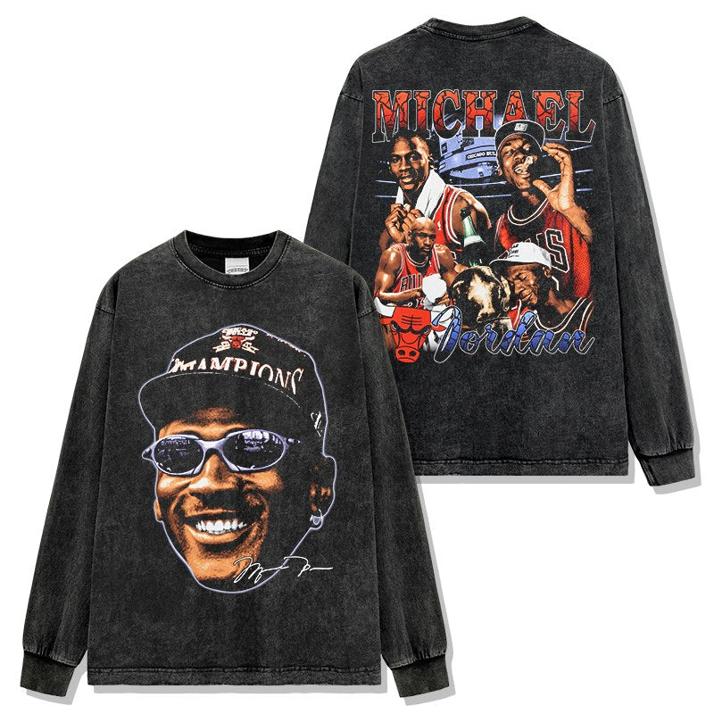 MICHAEL JORDAN LONG SLEEVE – שחור שטוף