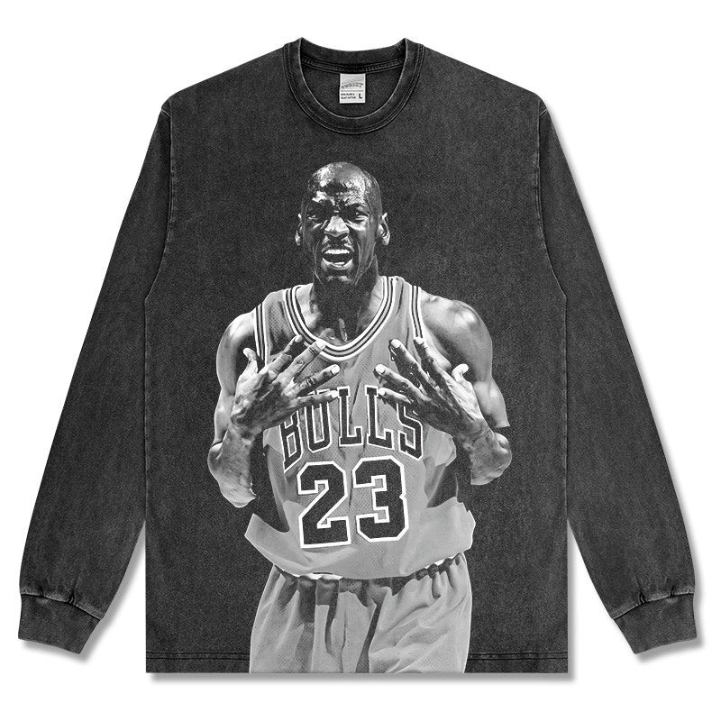 MICHAEL JORDAN LONG SLEEVE – שחור שטוף