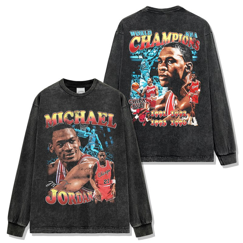 MICHAEL JORDAN LONG SLEEVE – שחור שטוף