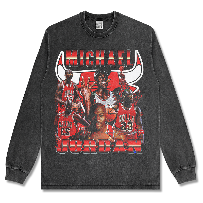 MICHAEL JORDAN LONG SLEEVE – שחור שטוף