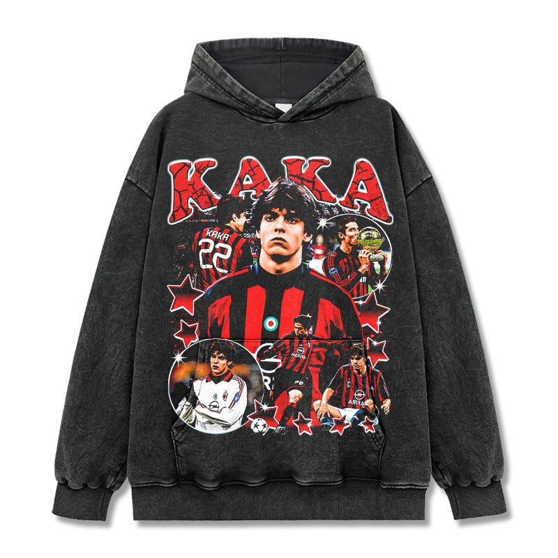 KAKÁ VINTAGE HOODIE – שחור שטוף