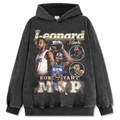 KAWHI LEONARD VINTAGE HOODIE – שחור שטוף