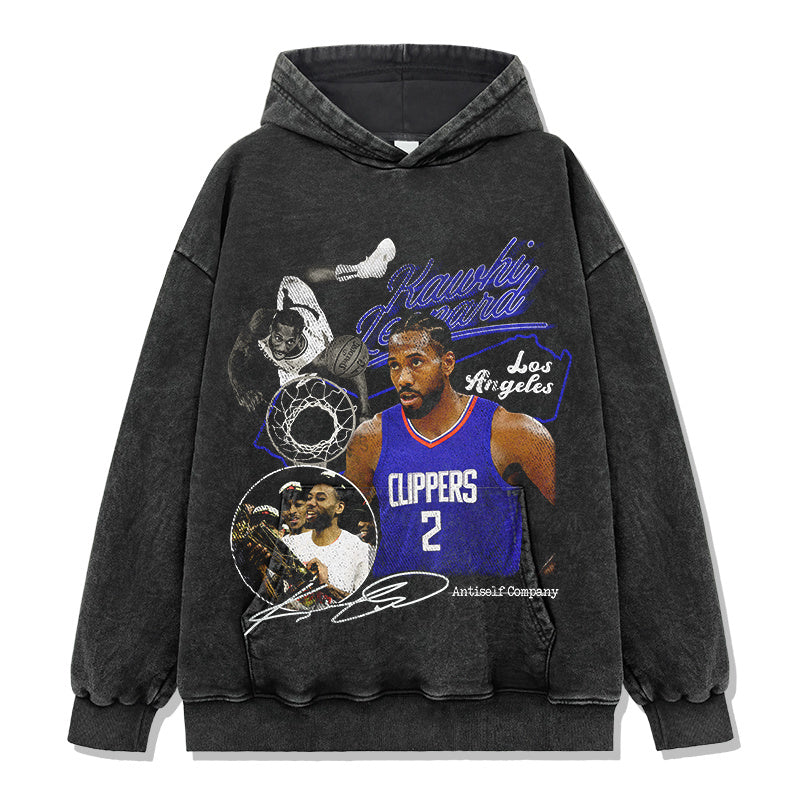 KAWHI LEONARD VINTAGE HOODIE · CROSSOVER