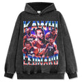 KAWHI LEONARD VINTAGE HOODIE – שחור שטוף
