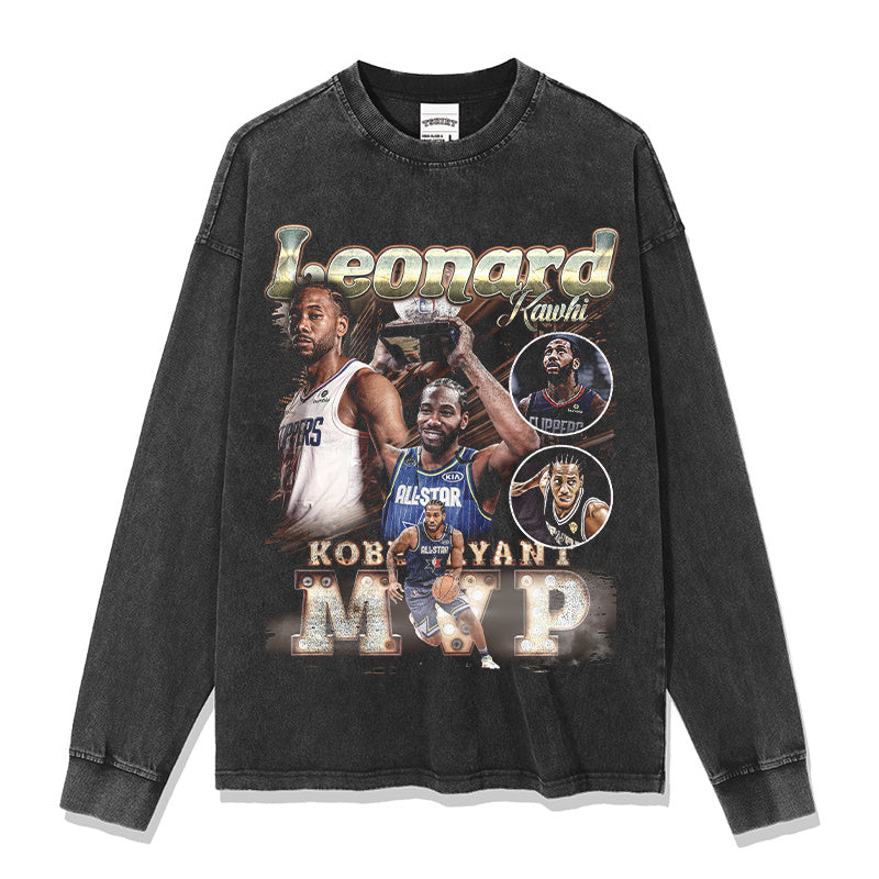 KAWHI LEONARD LONG SLEEVE – שחור שטוף