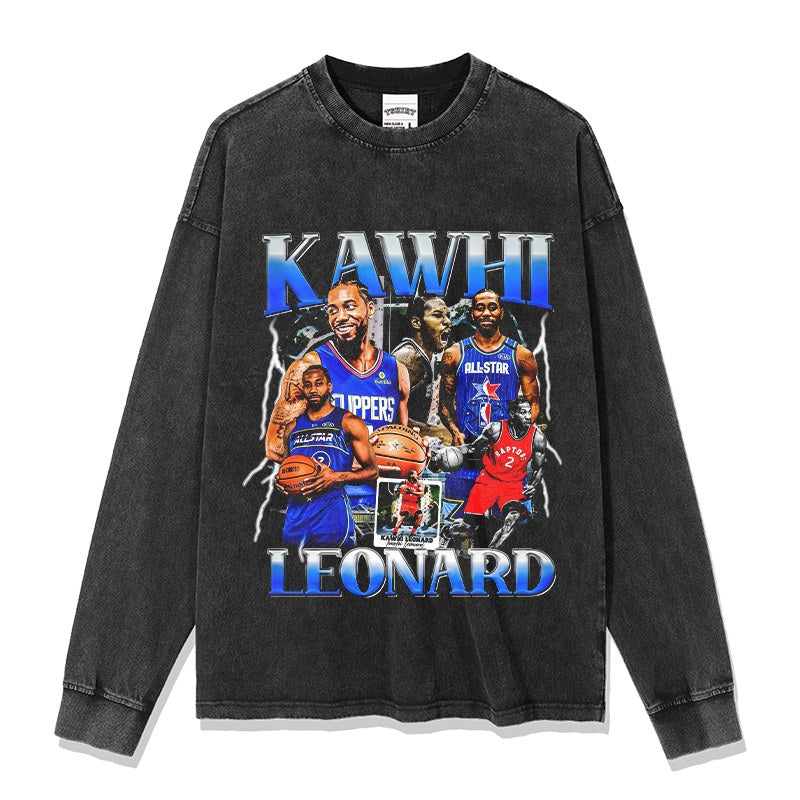 KAWHI LEONARD LONG SLEEVE – שחור שטוף